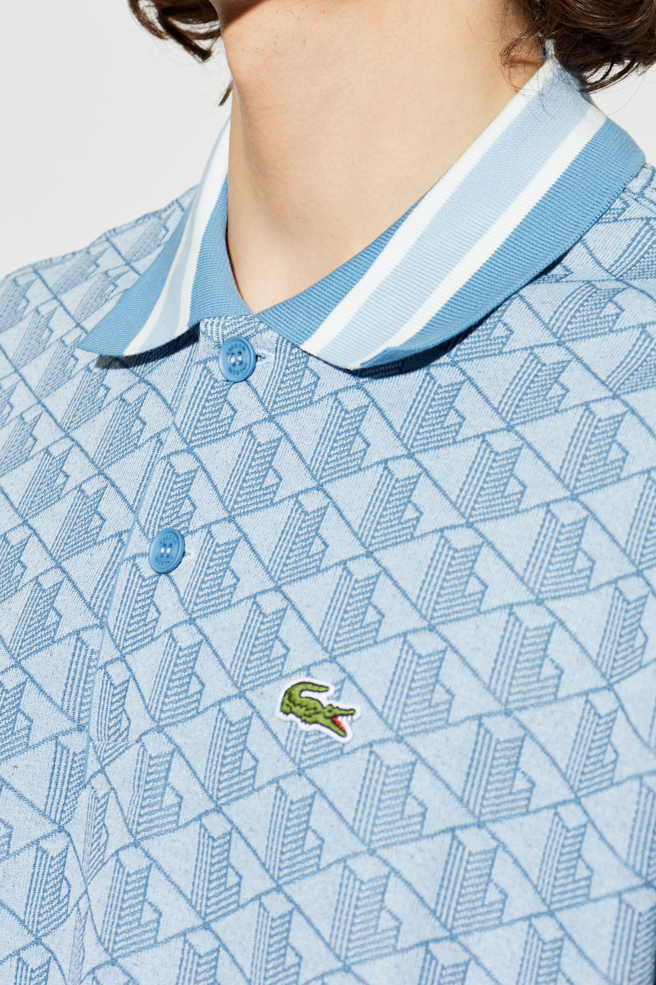 Lacoste 幾何学模様ポロシャツ Lacoste Polo with monogram | Men's | Vitkac